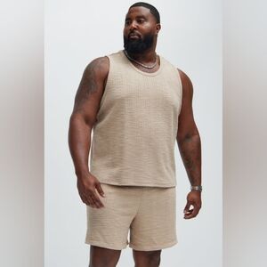 Jordan Textured Tank Top Tan